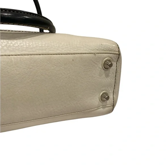 Coach Hampton Ivory Leather Satchel Shoulder Bag - Excellent Condition - Picture 7 of 11